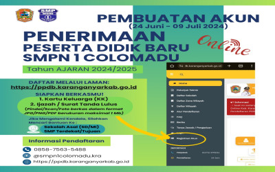 INFORMASI PPDB SMP NEGERI 1 COLOMADU TAHUN PELAJARAN 2024-2025